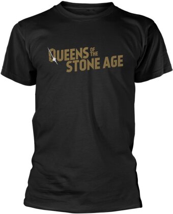Queens Of The Stone Age - Text Logo (Metallic) - Grösse XXL