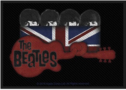 The Beatles Standard Woven Patch - Guitar & Union Jack