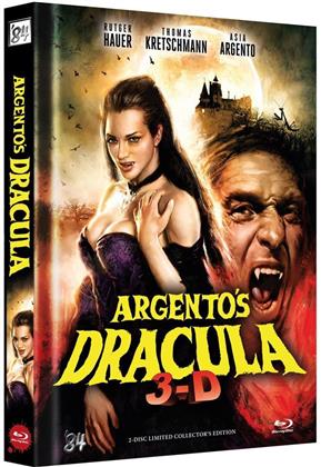 Argento's Dracula (2012) (Cover B, Édition Collector, Édition Limitée, Mediabook, Uncut, Blu-ray 3D + DVD)