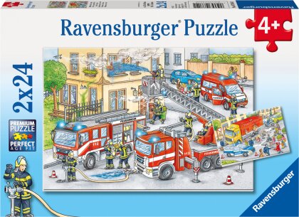 Ravensburger Kinderpuzzle - 07814 Helden im Einsatz - Puzzle für Kinder ab 4 Jahren, mit 2x24 Teilen