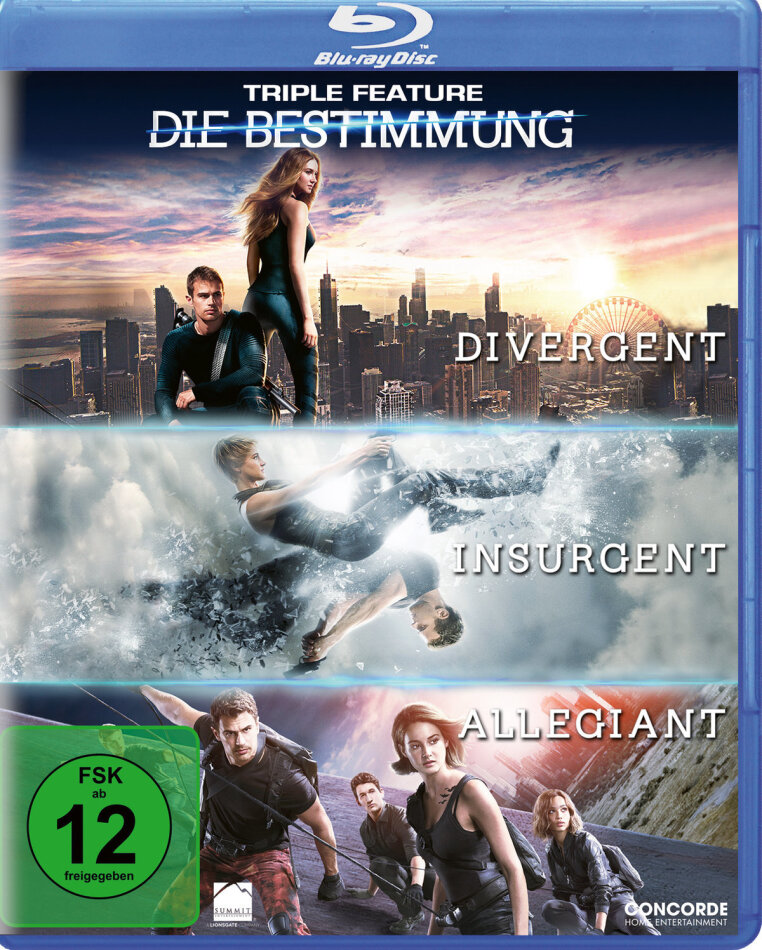 Die Bestimmung - Triple Feature - Divergent / Insurgent / Allegiant (3 Blu-rays)