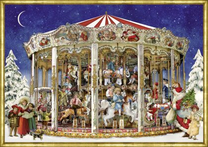 Nostalgisches Weihnachtskarussell. Nostalgic Christmas Roundabout. Le manège nostalgique de Noël