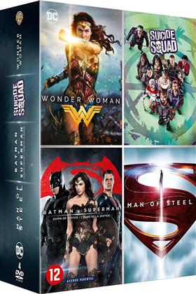 Wonder Woman / Suicide Squad / Batman v Superman : L'aube de la justice / Man of Steel (Box, 4 DVDs)