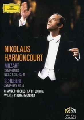 Wiener Philharmoniker, Chamber Orchestra Of Europe & Nikolaus Harnoncourt - Mozart - Symphonies Nos. 31, 39, 40 & 41 / Schubert - Symphony No. 4 (Deutsche Grammophon, Unitel Classica)