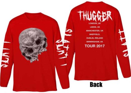 Young Thug Unisex Long Sleeved Tee - Thugger Skull (Back & Sleeve Print) - Grösse XXL