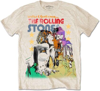 The Rolling Stones Unisex T-Shirt - Mick & Keith Watercolour Stars