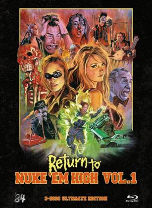 Return to Nuke 'Em High - Vol. 1 (2013) (Édition Limitée, Mediabook, Édition Ultime, Uncut, Blu-ray + 2 DVD)