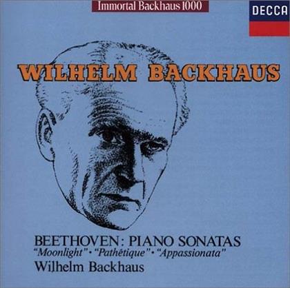 Wilhelm Backhaus & Ludwig van Beethoven (1770-1827) - Klaviersonaten Mondschein/Pathetique/Appassionata (Japan Edition, Édition Limitée)