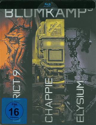 Blomkamp³ - District 9 / Chappie / Elysium (Limited Edition, Steelbook, 3 Blu-rays)