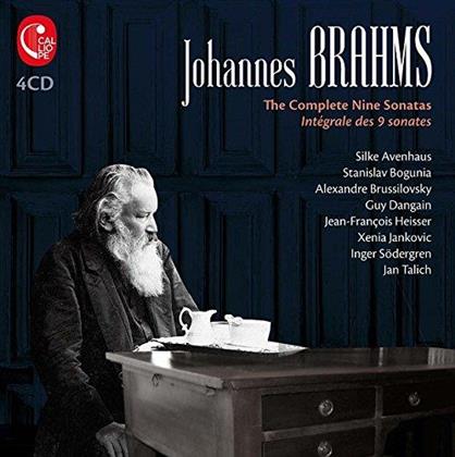 Johannes Brahms (1833-1897), Silke Avenhaus, Stanislav Boguina, Alexandre Brussilovsky, Guy Dangain, … - The Complete 9 Sonatas - Integrale des 9 Sonates (4 CDs)