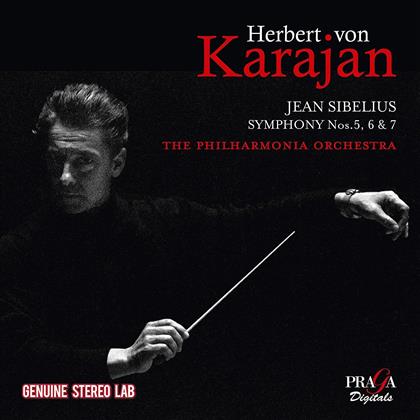 Jean Sibelius (1865-1957), Herbert von Karajan & The Philharmonia Orchestra - Symphonien Nr. 5-7