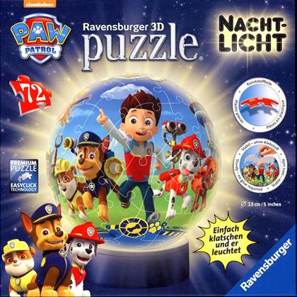 Paw Patrol: 3D Puzzleball-Nachtlicht - 72 Teile