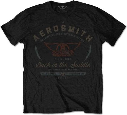 AEROSMITH Back in the Saddle Mens Black Tshirt - XL