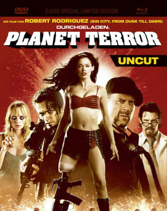 Planet Terror (2007) (Limited Edition, Mediabook, Special Edition, Uncut, Blu-ray + DVD)