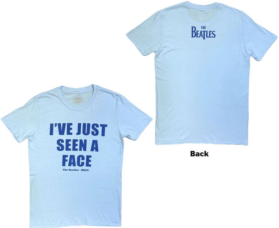 The Beatles Unisex T-Shirt - I've Just Seen A Face (Back Print)