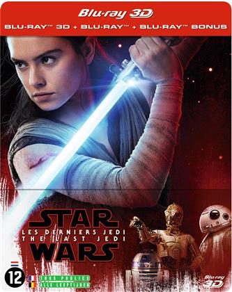 Star Wars - Episode 8 - Les derniers Jedi - The Last Jedi (2017) (Limited Edition, Steelbook, Blu-ray 3D + 2 Blu-rays)