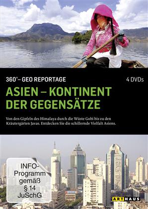 Asien - Kontinent der Gegensätze - 360° - GEO Reportage (Arthaus, 4 DVD)