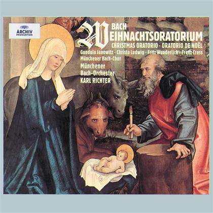 Gundula Janowitz, Christa Ludwig, Fritz Wunderlich, Johann Sebastian Bach (1685-1750), Karl Richter, … - Weihnachtsoratorium (3 CDs)