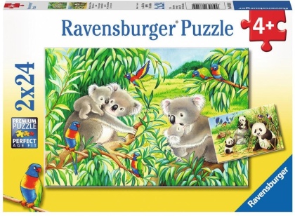 Süsse Koalas und Pandas - 2 x 24 Teile Puzzles