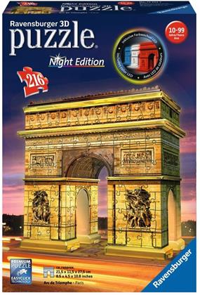 Triumphbogen - 3D Gebäude Puzzle 216 Teile (Night Edition)