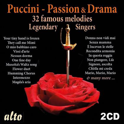 Giacomo Puccini (1858-1924) - Passion & Drama - 32 Famous Melodies - Legendary Singers (2 CD)