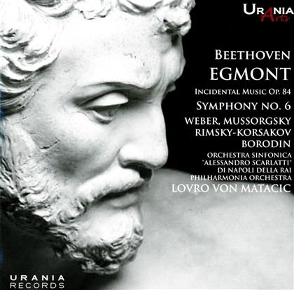 Ludwig van Beethoven (1770-1827), Lovro von Matacic & Orchestra Sinfonica "Alessandro Scarlatti" - Egmont Ouvertüre / Symphonie Nr. 6 (2 CDs)