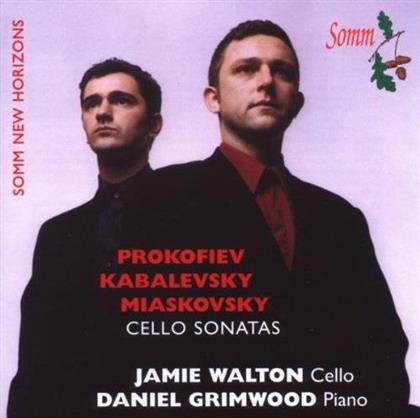 Jamie Walton, Daniel Grimwood, Serge Prokofieff (1891-1953), Dimitri Kabalewsky (1904-1987) & Nikolai Myaskovsky (1881-1950) - Cello Sonatas