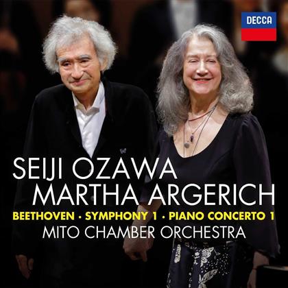 Martha Argerich, Ludwig van Beethoven (1770-1827), Seiji Ozawa & Mito Chamber Orchestra - Symphonie Nr. 1 & Klavierkonzert Nr. 1