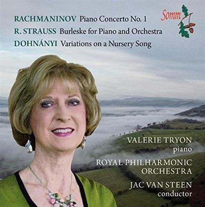 Valerie Tryon, Sergej Rachmaninoff (1873-1943), Richard Strauss (1864-1949), Ernst (Ernö) von Dohnanyi (1877-1960), … - Klavierkonzert Nr. 1 / Burleske / Variations On A Nursery Song