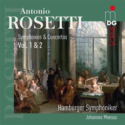 Francesco Antonio Rosetti (1750-1792), Johannes Moesus & Hamburger Symphoniker - Symphonies & Concertos Vol. 1 & 2 (2 CDs)