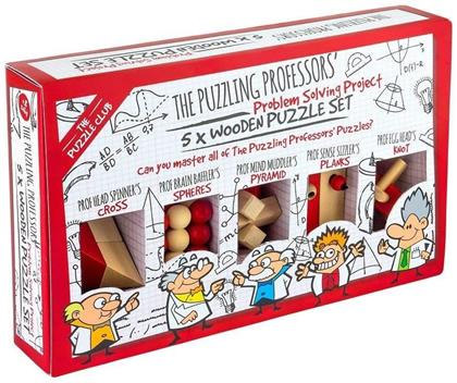 Lamiglowka The Puzzling Professors' 5 x Wooden Puzzle Set
