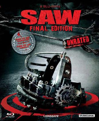 SAW 1-7 (Custodia, Final Edition, Uncut, Unrated, 7 Blu-ray + Blu-ray 3D)