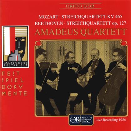 Amadeus-Quartett, Wolfgang Amadeus Mozart (1756-1791) & Ludwig van Beethoven (1770-1827) - Streichquartette KV 465 / op.127 - Salzburger Festspiele 1956