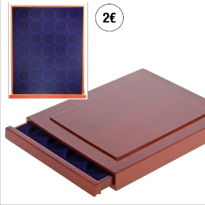 Münzenbox NOVA Exquisite - für 35 St. Münzen Format 2 Euro