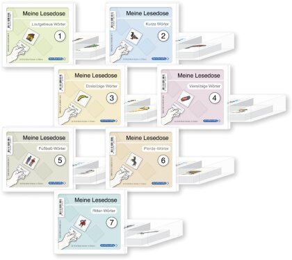 Meine Lesedose 1 bis 7 - komplette Sammlung mit 7 Dosen