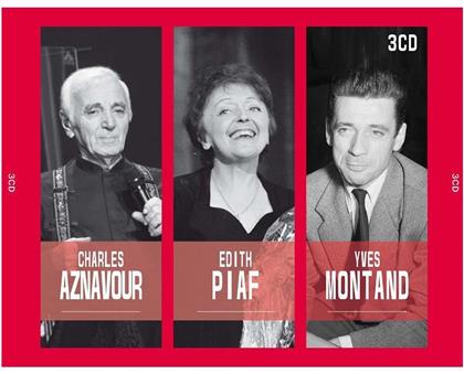 Charles Aznavour, Edith Piaf & Yves Montand - Aznavour/Piaf/Montand (3 CDs)