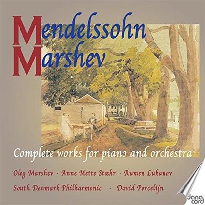 Felix Mendelssohn-Bartholdy (1809-1847), David Porcelijn, Oleg Marshev, Anne Mette Staehr, Rumen Lukanov, … - Complete works for piano and orches (4 CDs)