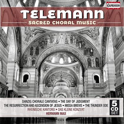 Georg Philipp Telemann (1681-1767), Hermann Max, Barbara Schlick, Veronika Winter, Wilfried Jochens, … - Sakrale Chormusik - Sacred Choral Music (5 CDs)