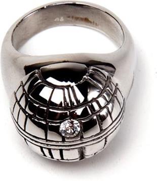 Star Wars - Death Star 3D Metal Silver (Anello Tg. M)