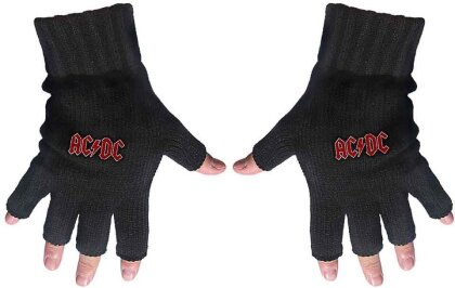 AC/DC Unisex Fingerless Gloves - Classic Red Logo