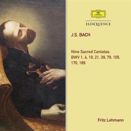 Johann Sebastian Bach (1685-1750) & Fritz Lehmann - Nine Sacred Cantatas BWV 1,4, 19, 21, 39,79, 105, 170, 189 (Australian Eloquence, 3 CDs)
