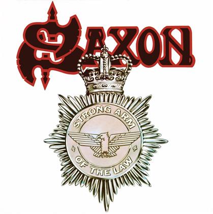 Saxon - Strong Arm Of The Law (2018 Reissue, White, Red Black Splatter Vinyl, LP)