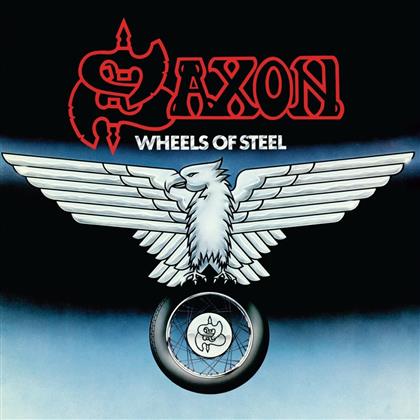 Saxon - Wheels Of Steel (2018 Reissue, Blue & White Splatter Vinyl, LP)