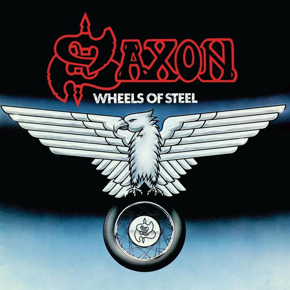 Saxon - Wheels Of Steel (2018 Reissue, Blue & White Splatter Vinyl, LP)