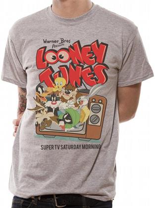 Looney Tunes: Retro TV - T-Shirt grau [M] - Grösse M
