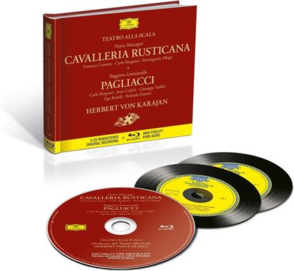Fiorenza Cossoto, Carlo Bergonzi, Pietro Mascagni (1863-1945), Ruggero Leoncavallo (1857-1919), Herbert von Karajan, … - Cavalleria Rusticana & Pagliacci - Blu-ray pure Audio (2 CDs + Blu-ray)