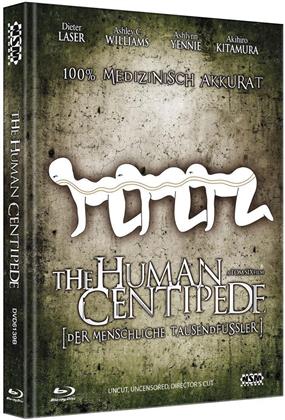 The Human Centipede - (Der menschliche Tausendfüssler) (2009) (Cover B, Unzensiert, Director's Cut, Limited Edition, Mediabook, Uncut, Blu-ray + 2 DVDs)