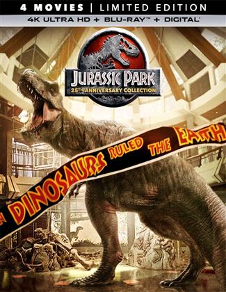 Jurassic Park 1-4 (25th Anniversary Edition, Limited Edition, 4 4K Ultra HDs + 4 Blu-rays)