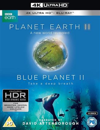 Planet Earth 2 - A new world revealed / Blue Planet - Take a deep breath (BBC, 4 4K Ultra HDs + 6 Blu-rays)