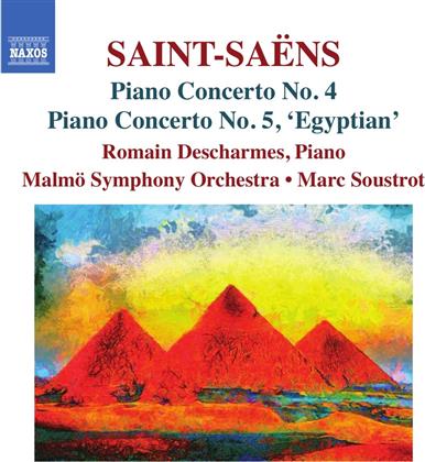 Camille Saint-Saëns (1835-1921), Marc Soustrot, Romain Descharmes & Malmö Symphony Orchestra - Piano Concerto Nos. 4 & 5